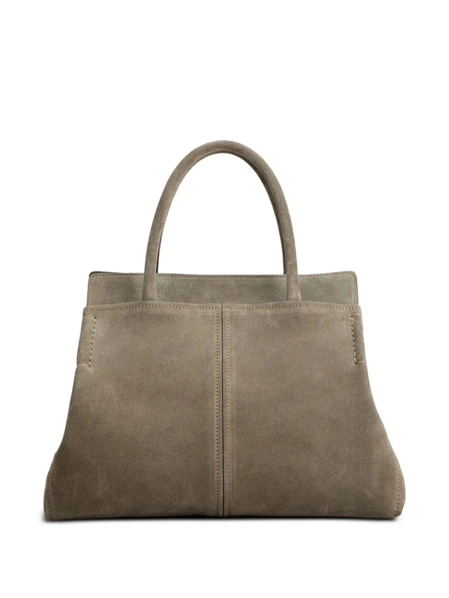 Geanta de mana TOD'S gri din piele intoarsa - Img 4