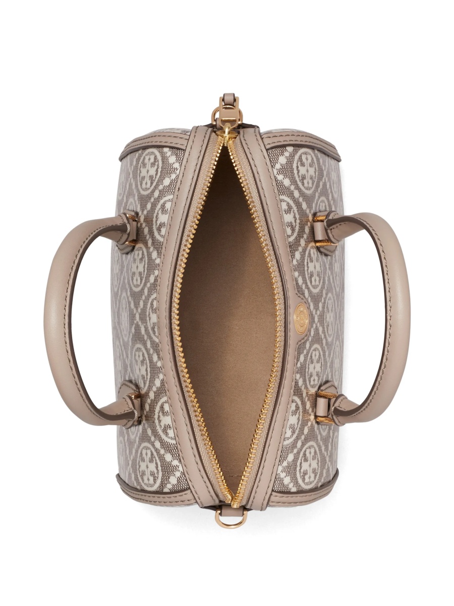 Geanta de mana Tory Burch gri din bumbac - Img 5
