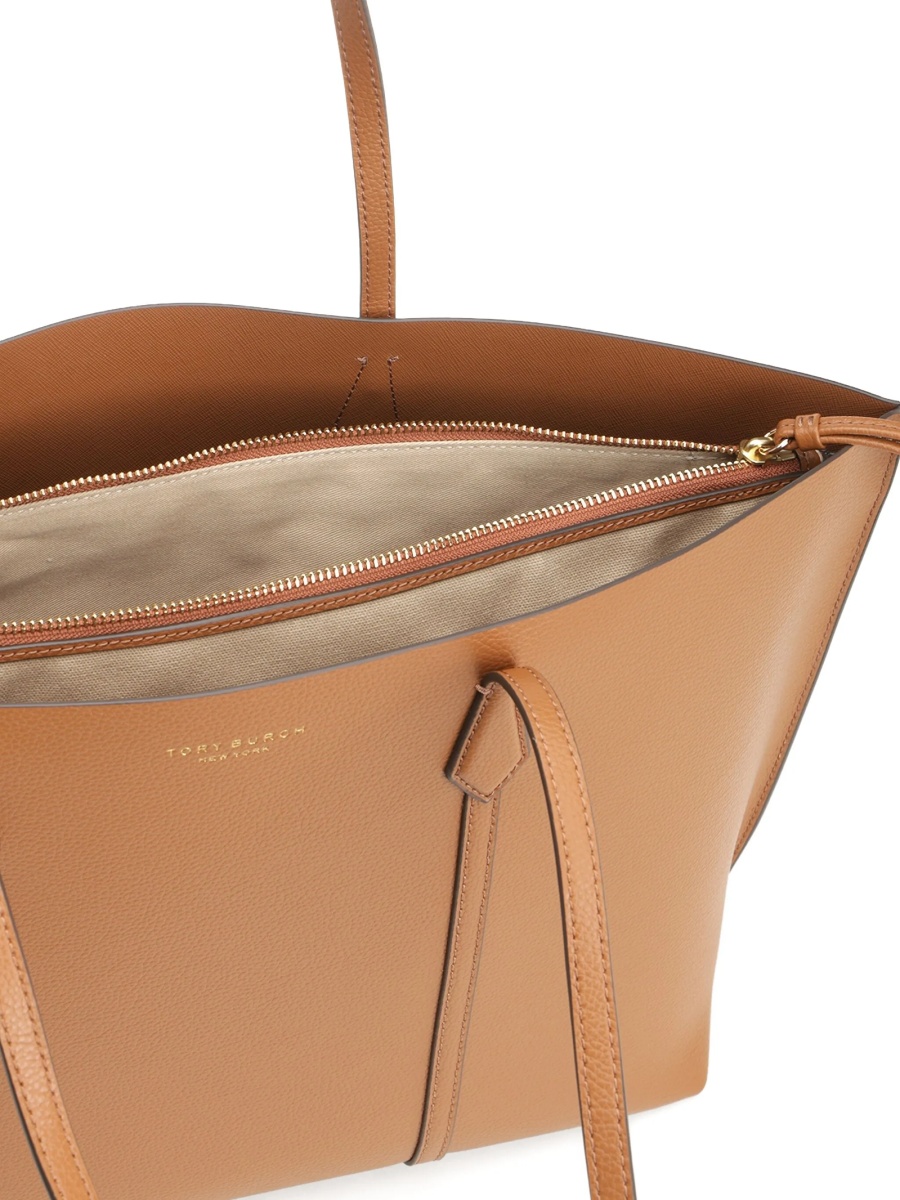 Geanta de mana Tory Burch maro din piele - Img 4