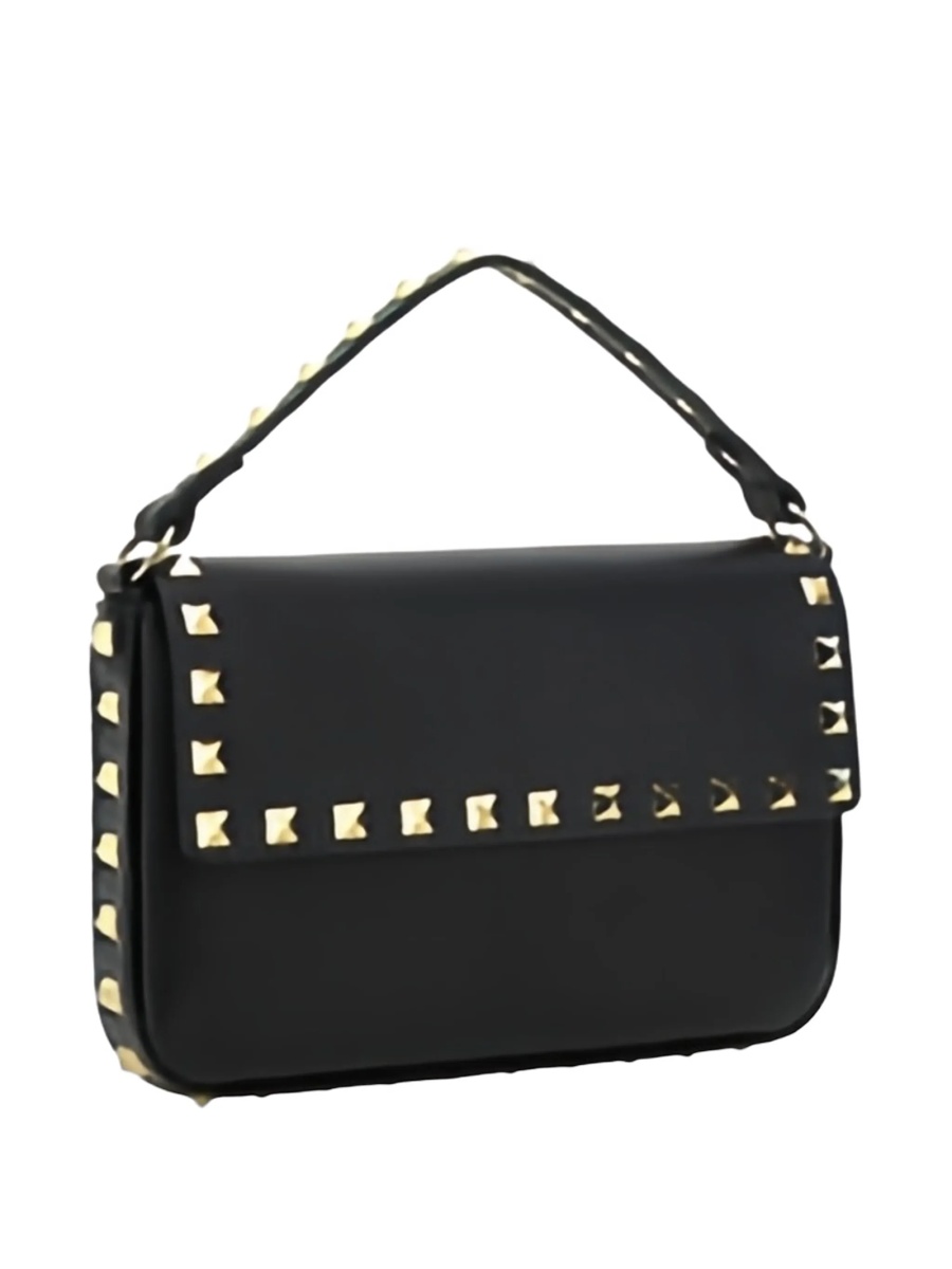 Geanta de mana Valentino Garavani Rockstud neagra din piele - Img 2