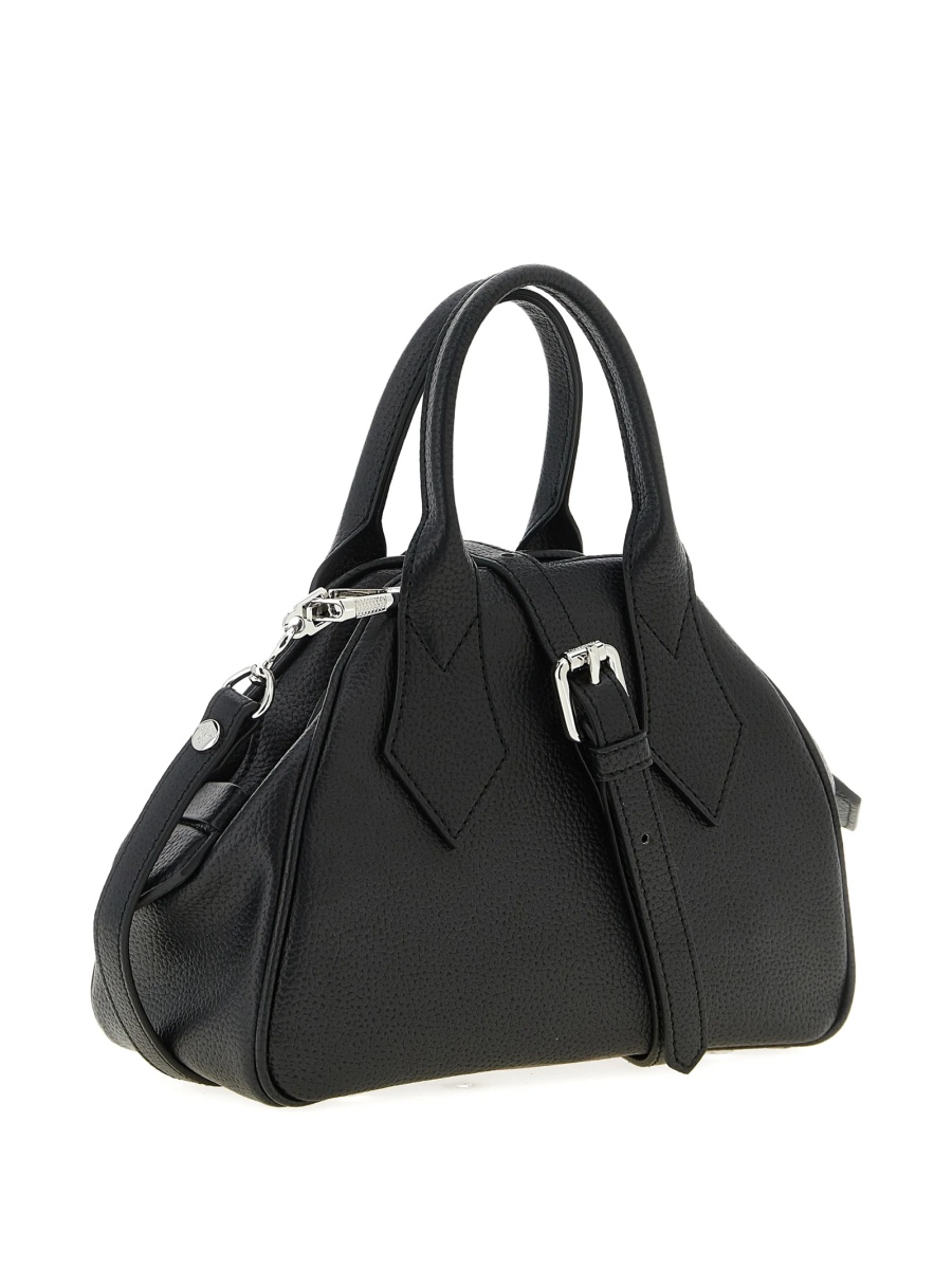 Geanta de mana Vivienne Westwood neagra din poliuretan - Img 2