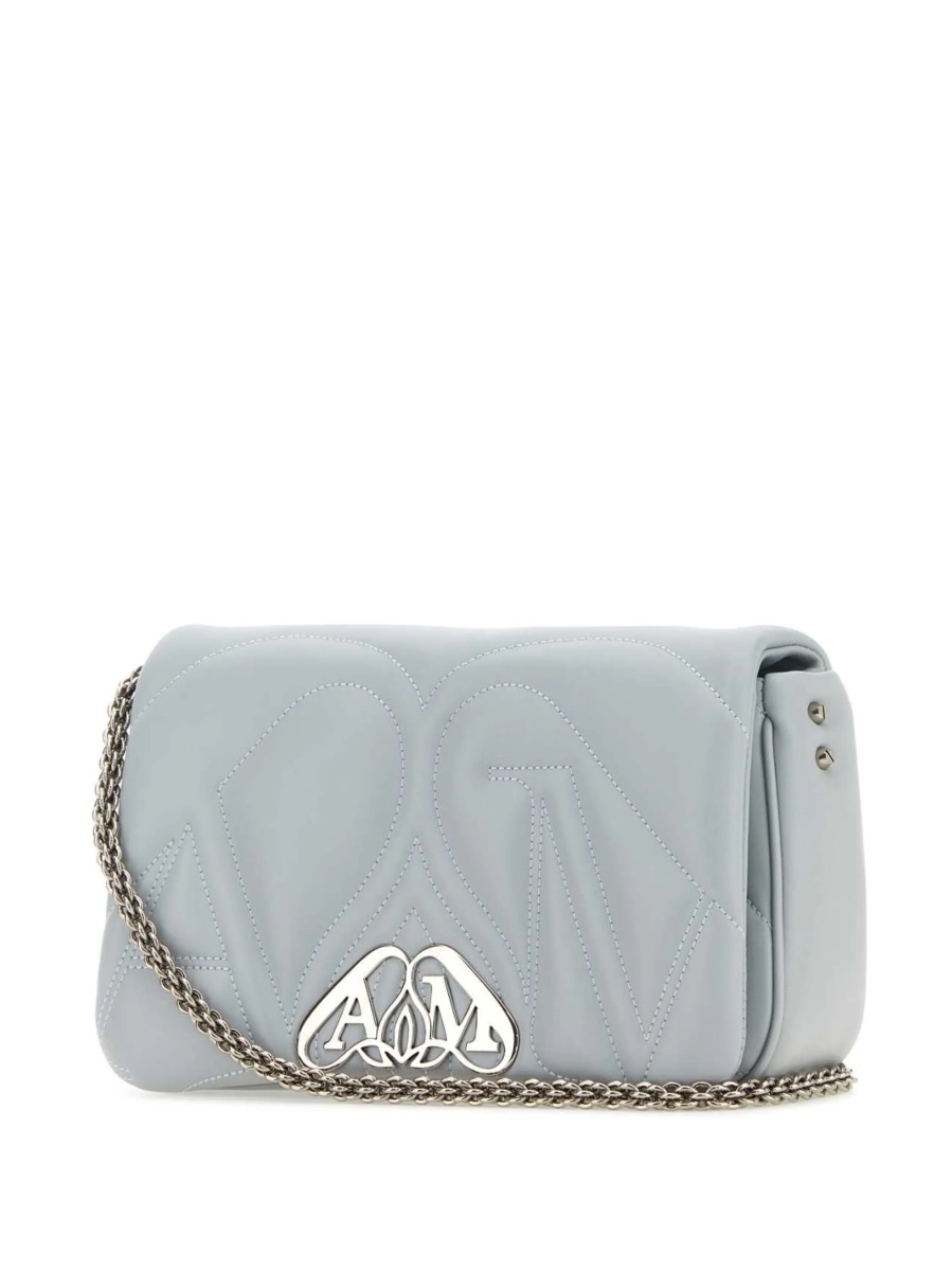 Geanta de umar Alexander McQueen gri din piele - Img 3