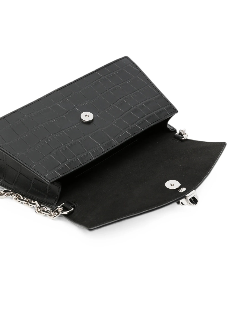 Geanta de umar Alexander McQueen neagra din piele - Img 5
