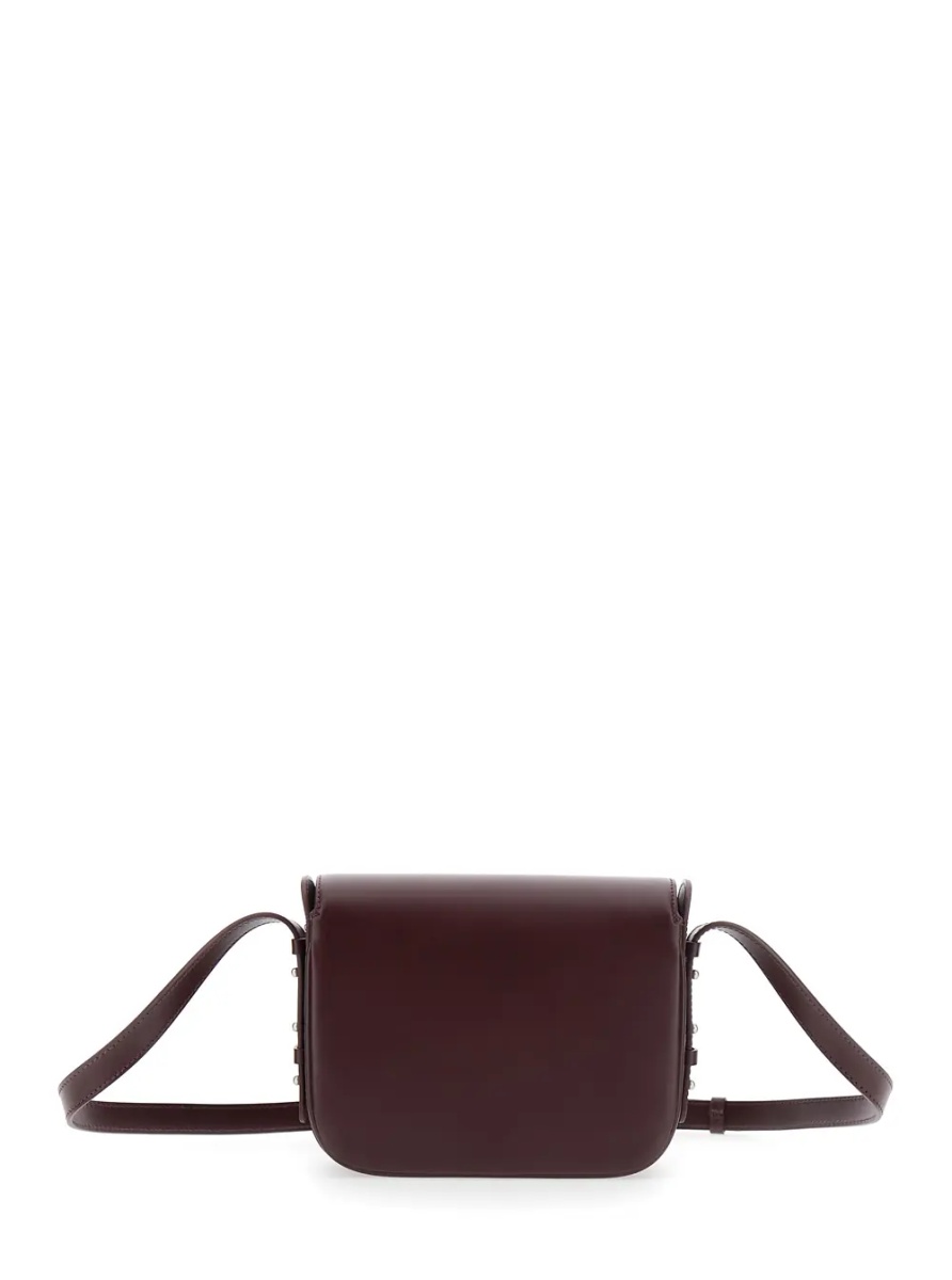 Geanta de umar 'Bellissima' Bordeaux Mini Crossbody bag with Adjustable and Removable Strap in Leather for Women - Img 2