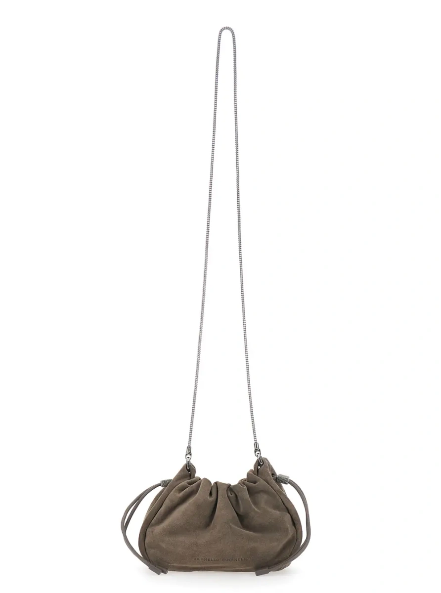 Geanta de umar Borsa Bucket Mellow mini in camoscio - Img 4