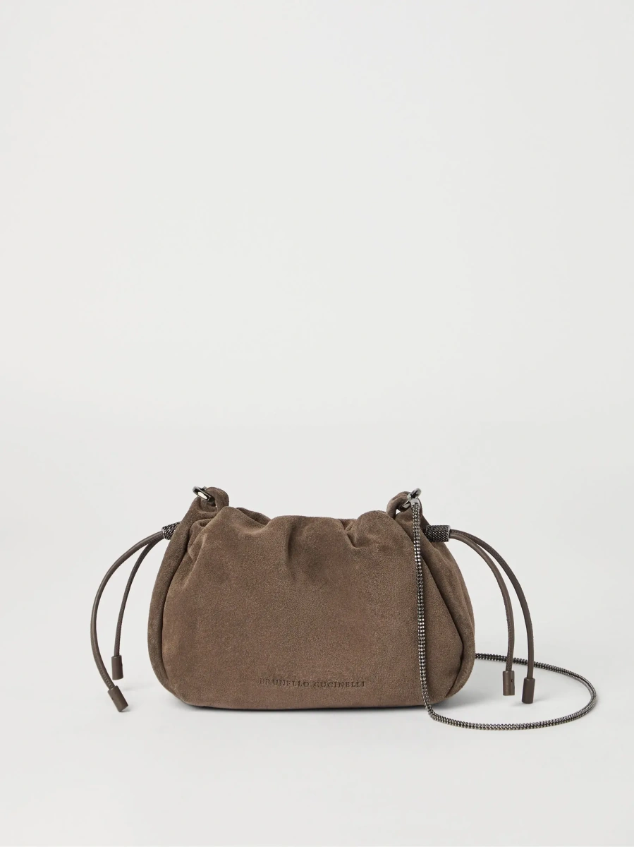 Geanta de umar Borsa Bucket Mellow mini in camoscio - Img 6