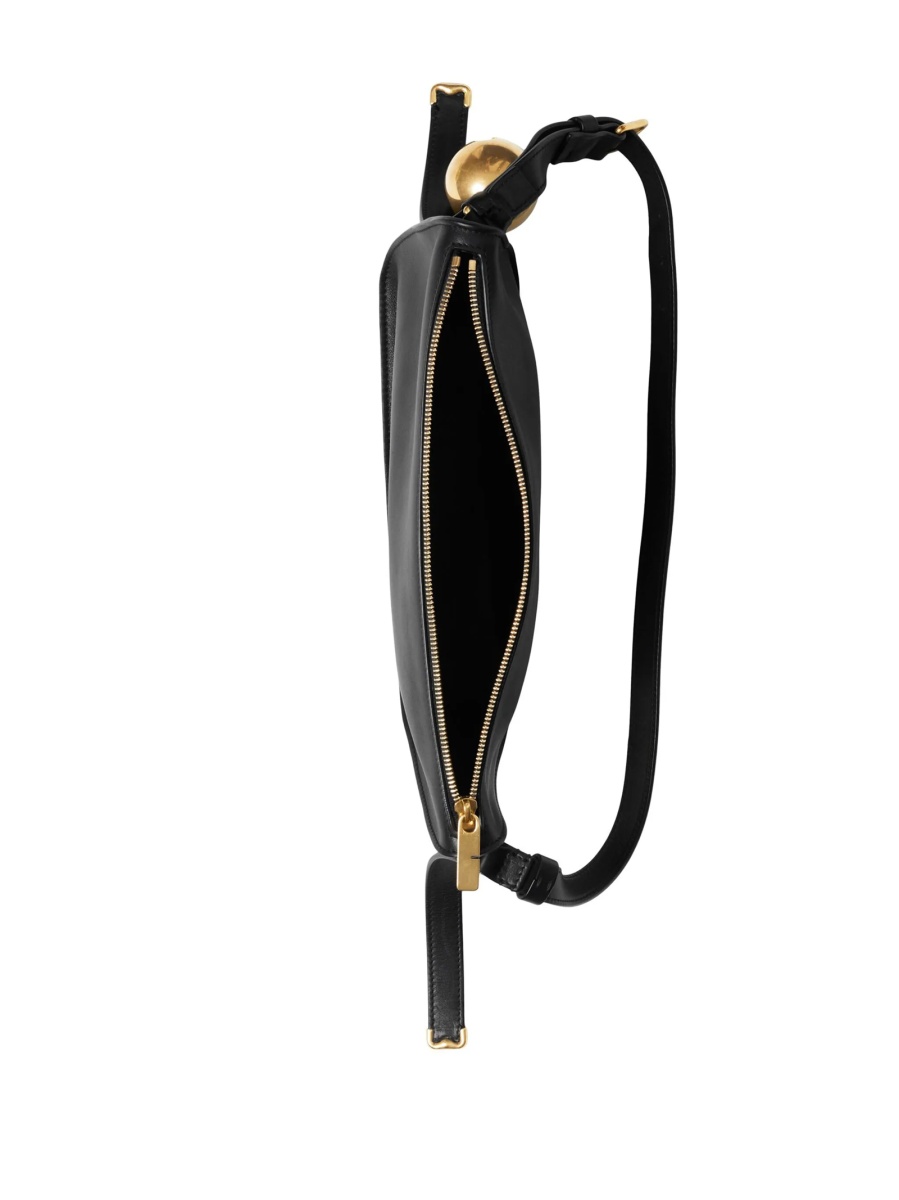 Geanta de umar Burberry neagra din piele - Img 4