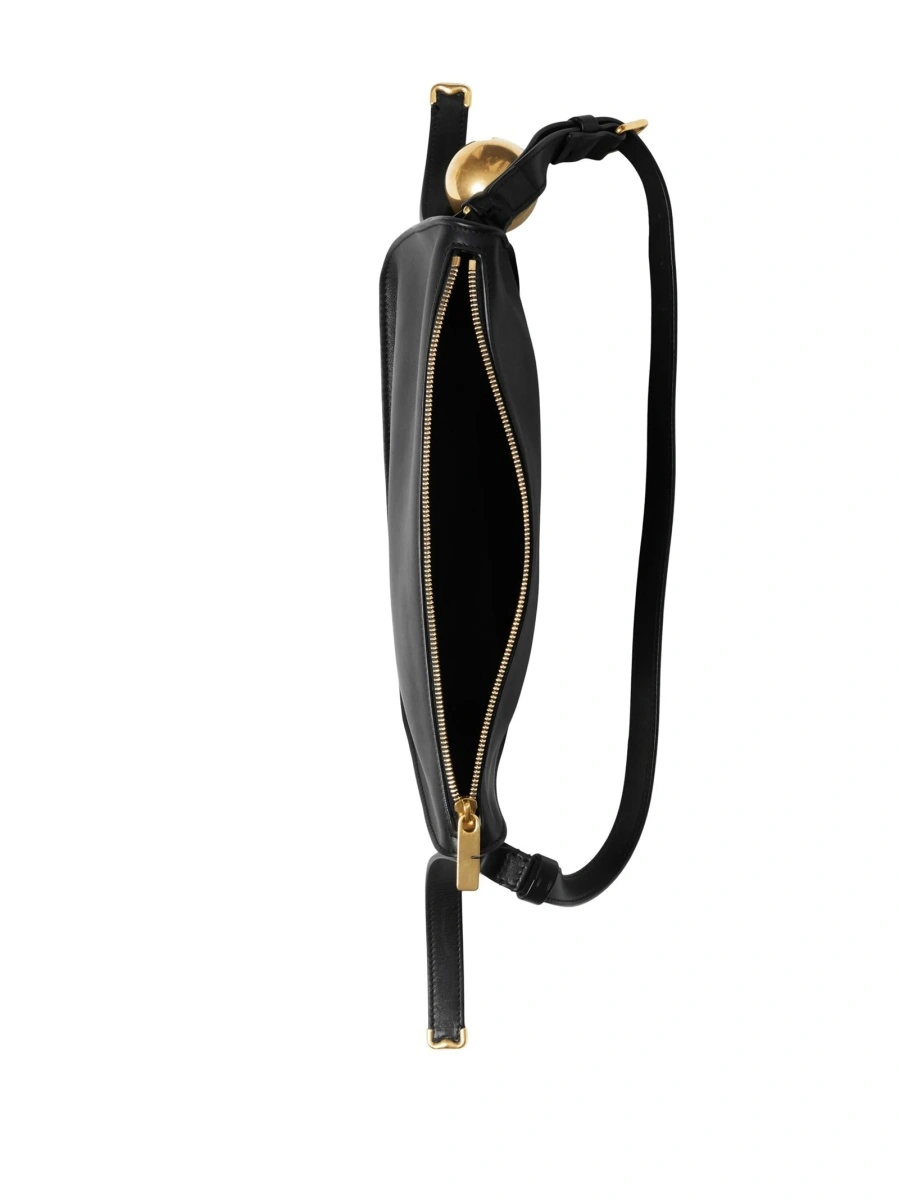 Geanta de umar Burberry neagra din piele - Img 4