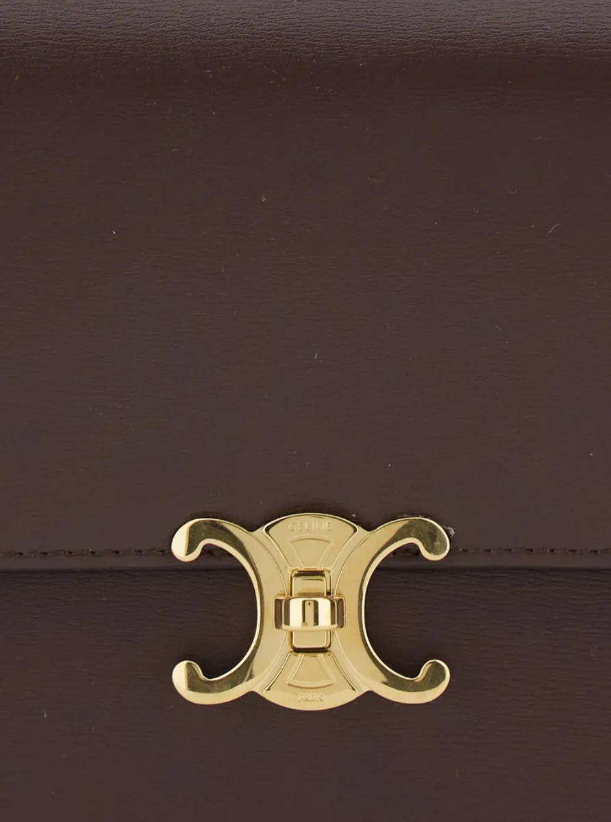 Geanta de umar Crossbody bag 'Fold Bag' with Magnetic Closure in Brown Leather - Img 3
