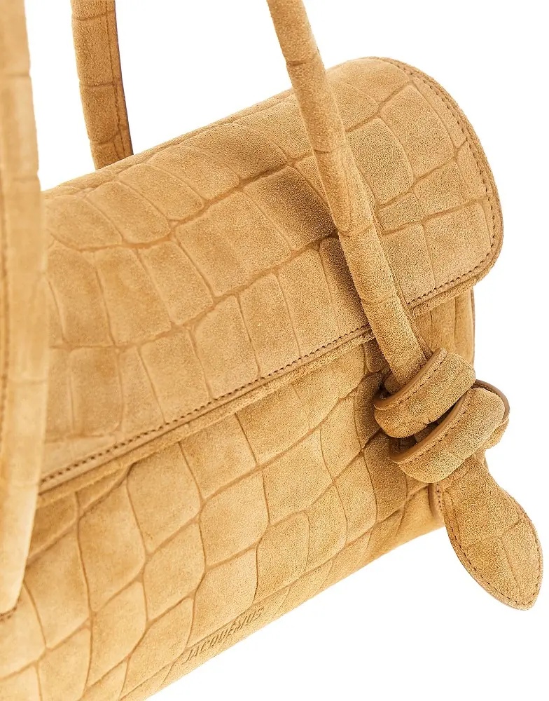 Geanta de umar Embossed suede leather 'Turismo Long' bag - Img 4