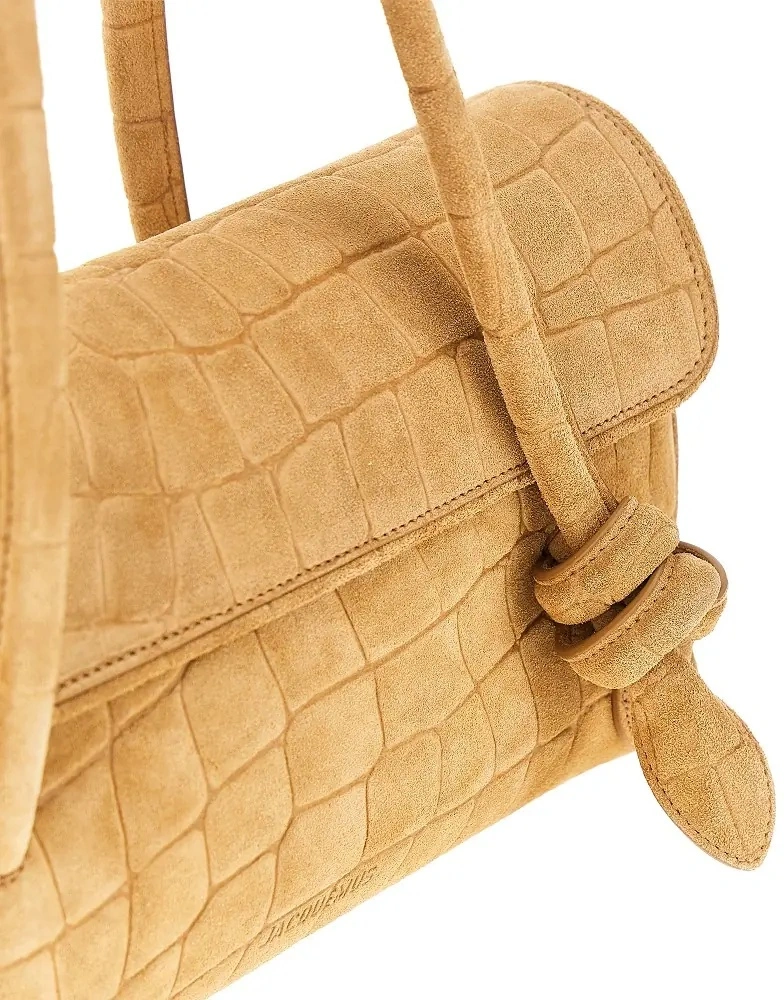 Geanta de umar Embossed suede leather 'Turismo Long' bag - Img 4