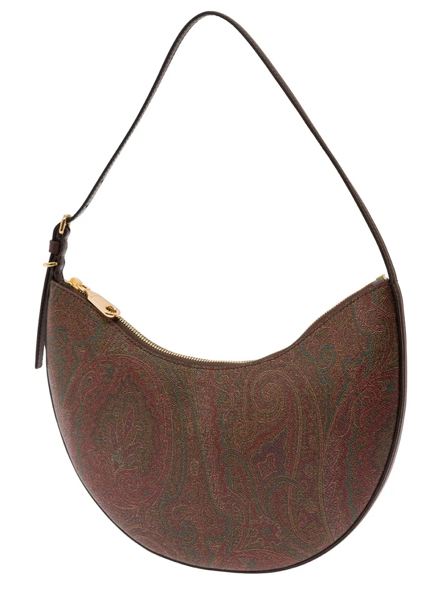 Geanta de umar Etro Essential Hobo Bag in Brown with Leather and Fabric, Unisex - Img 2