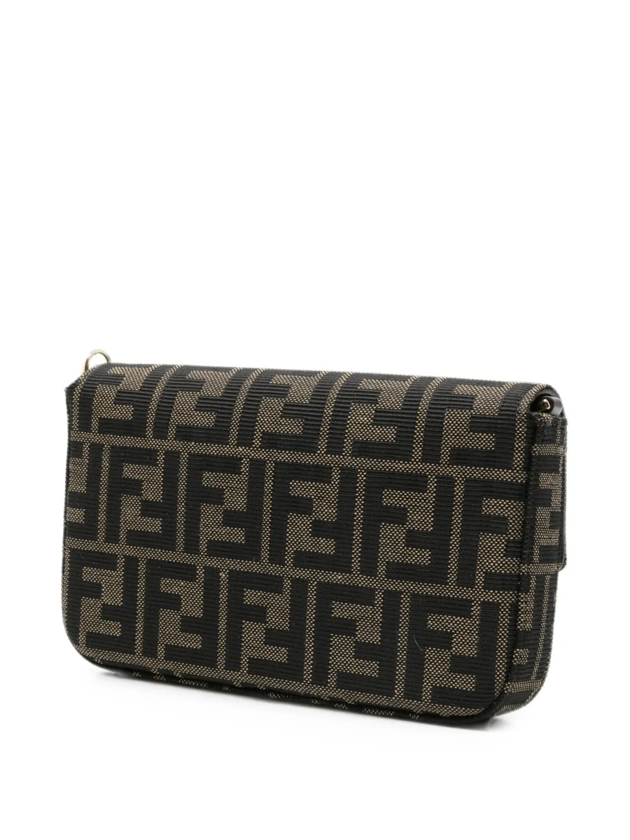 Geanta de umar Fendi maro din canvas FF - Img 5