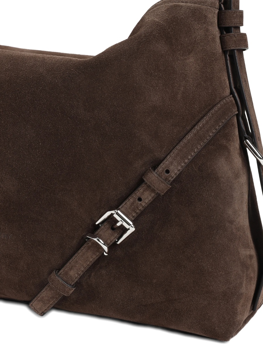 Geanta de umar Givenchy maro din piele intoarsa - Img 3