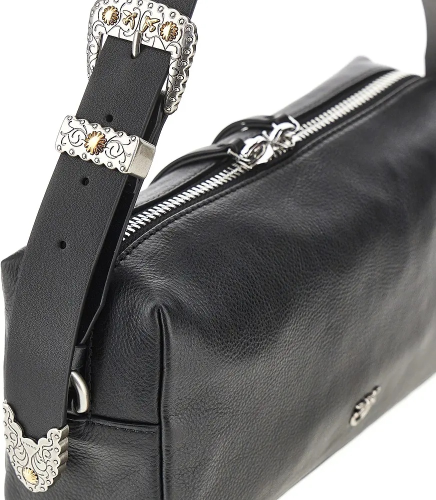 Geanta de umar Grained leather crossbody bag - Img 4