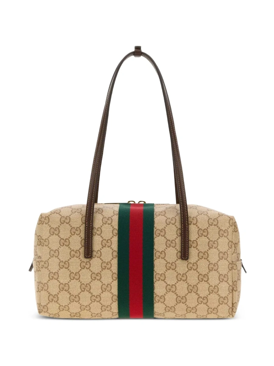 Geanta de umar Gucci bej din canvas GG 'Boston' - Img 6