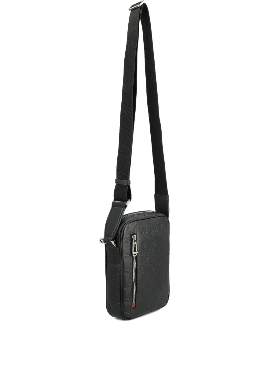 Geanta de umar Gucci neagra din piele 'Emblem' - Img 7