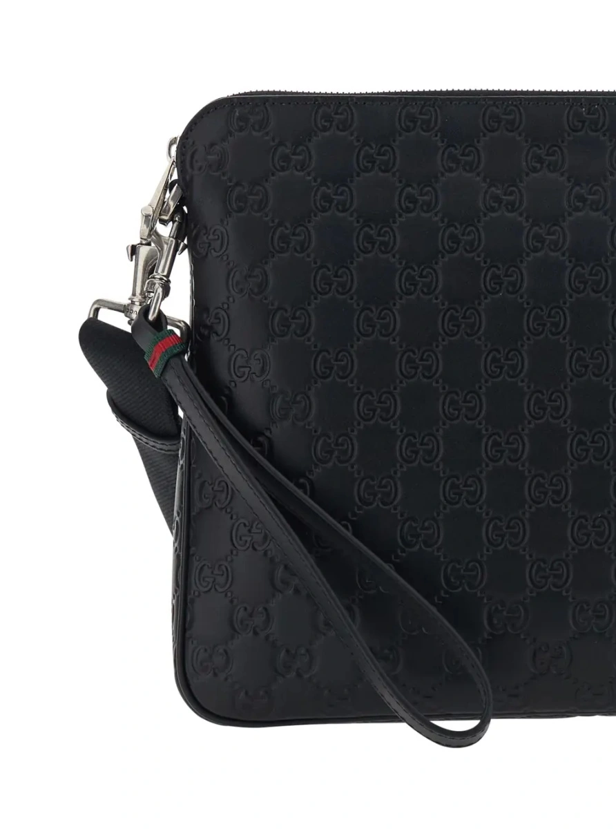 Geanta de umar Gucci neagra din piele - Img 3