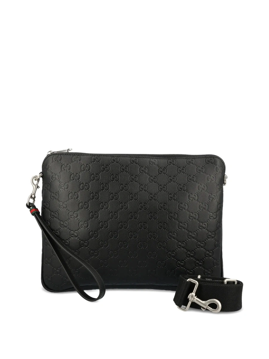 Geanta de umar Gucci neagra din piele - Img 4
