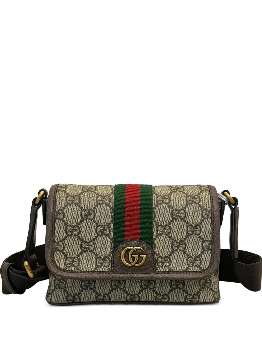 Geanta de umar Gucci 'Ophidia' bej din canvas GG si piele - Img 5