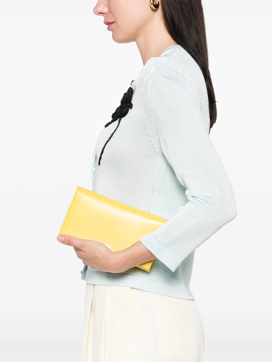 Geanta de umar Jil Sander galbena din piele - Img 2