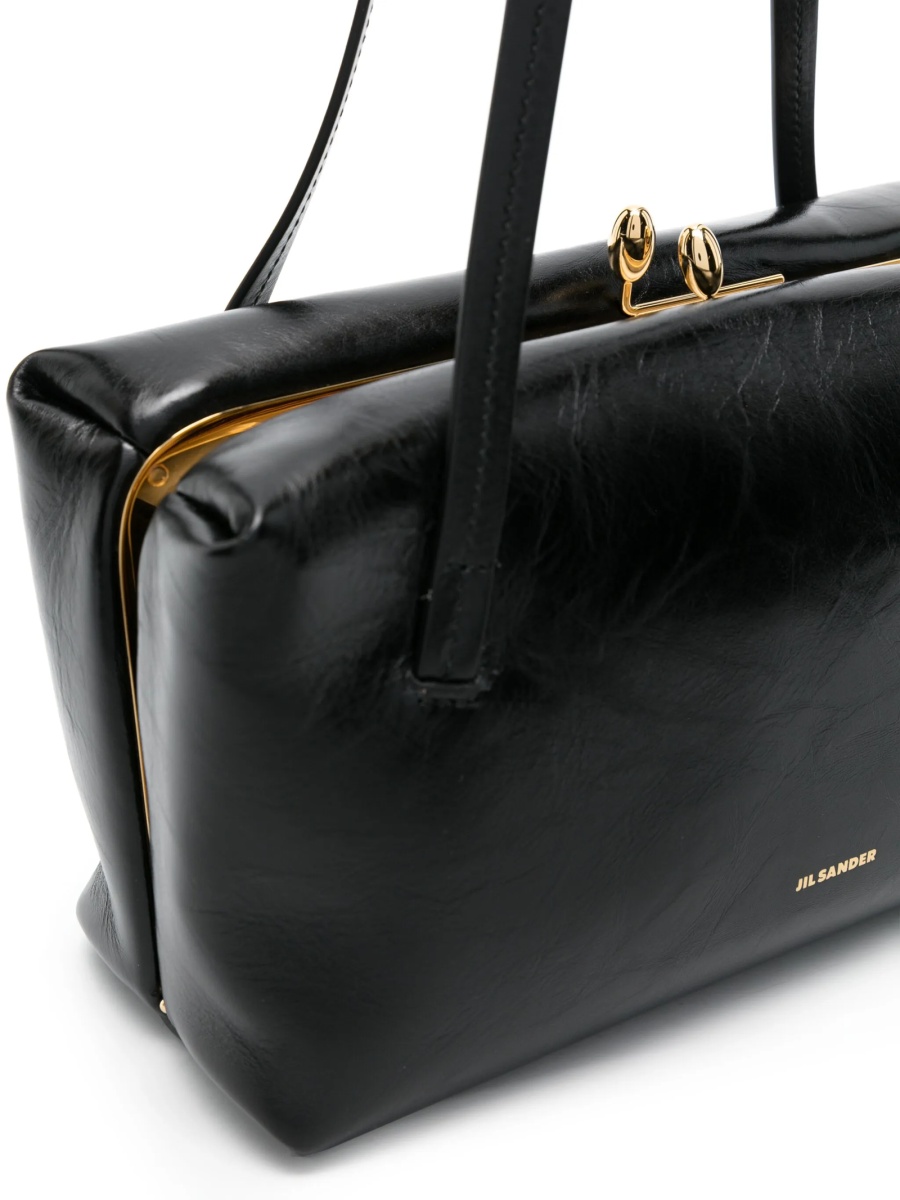 Geanta de umar Jil Sander neagra din piele - Img 4