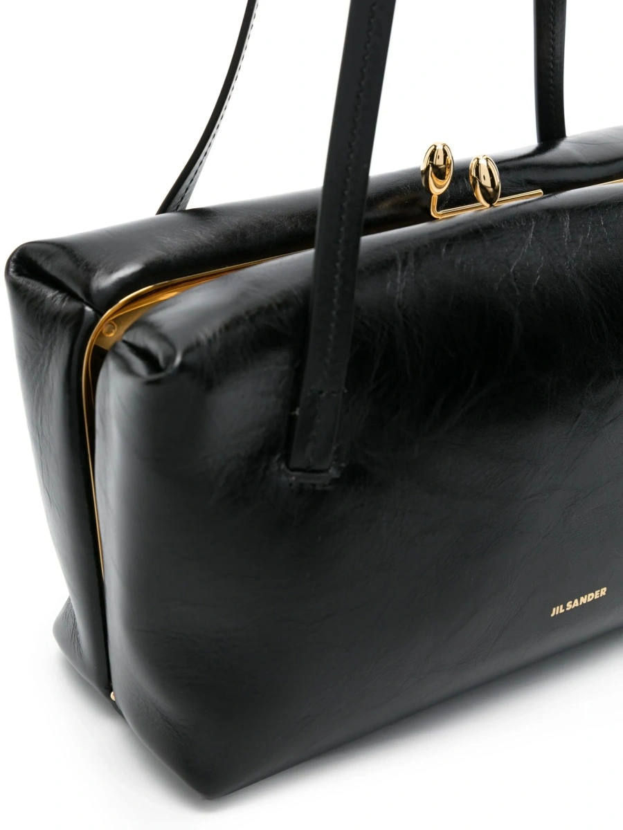 Geanta de umar Jil Sander neagra din piele - Img 4