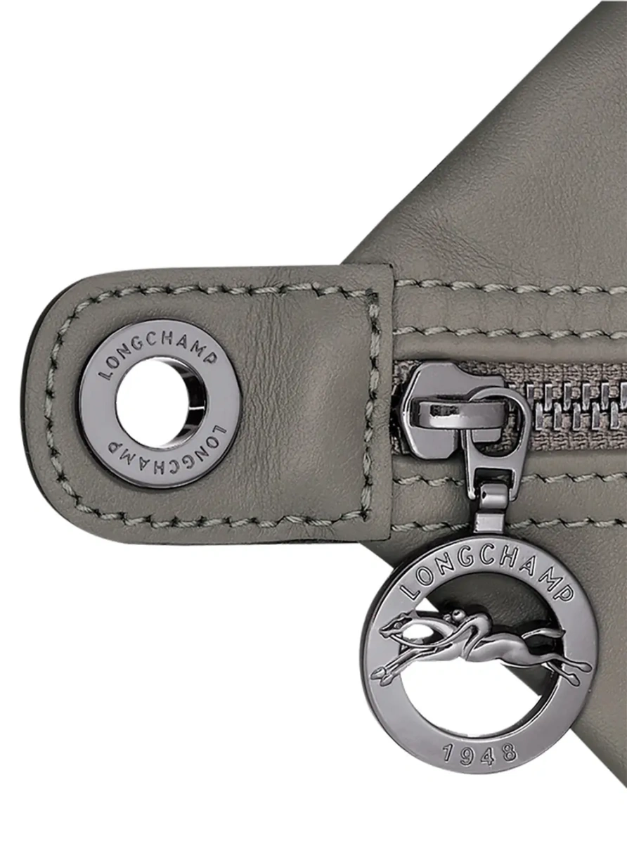 Geanta de umar 'Le Pliage Xtra' Grey Medium Shoulder Bag with Embossed Logo in Leather Woman - Img 4