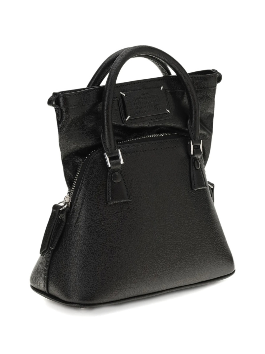 Geanta de umar Maison Margiela 5ac neagra din piele - Img 3