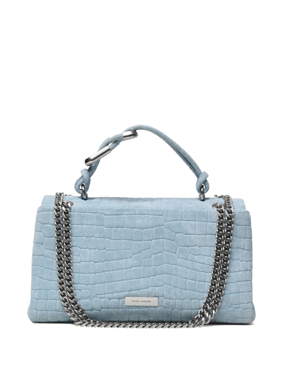 Geanta de umar Marc Jacobs albastra din piele intoarsa - Img 4