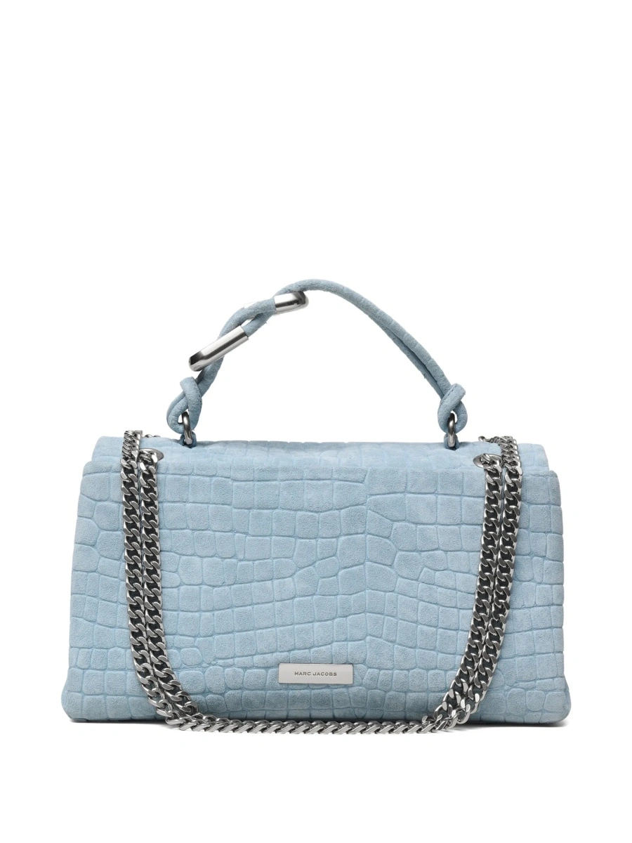 Geanta de umar Marc Jacobs albastra din piele intoarsa - Img 4