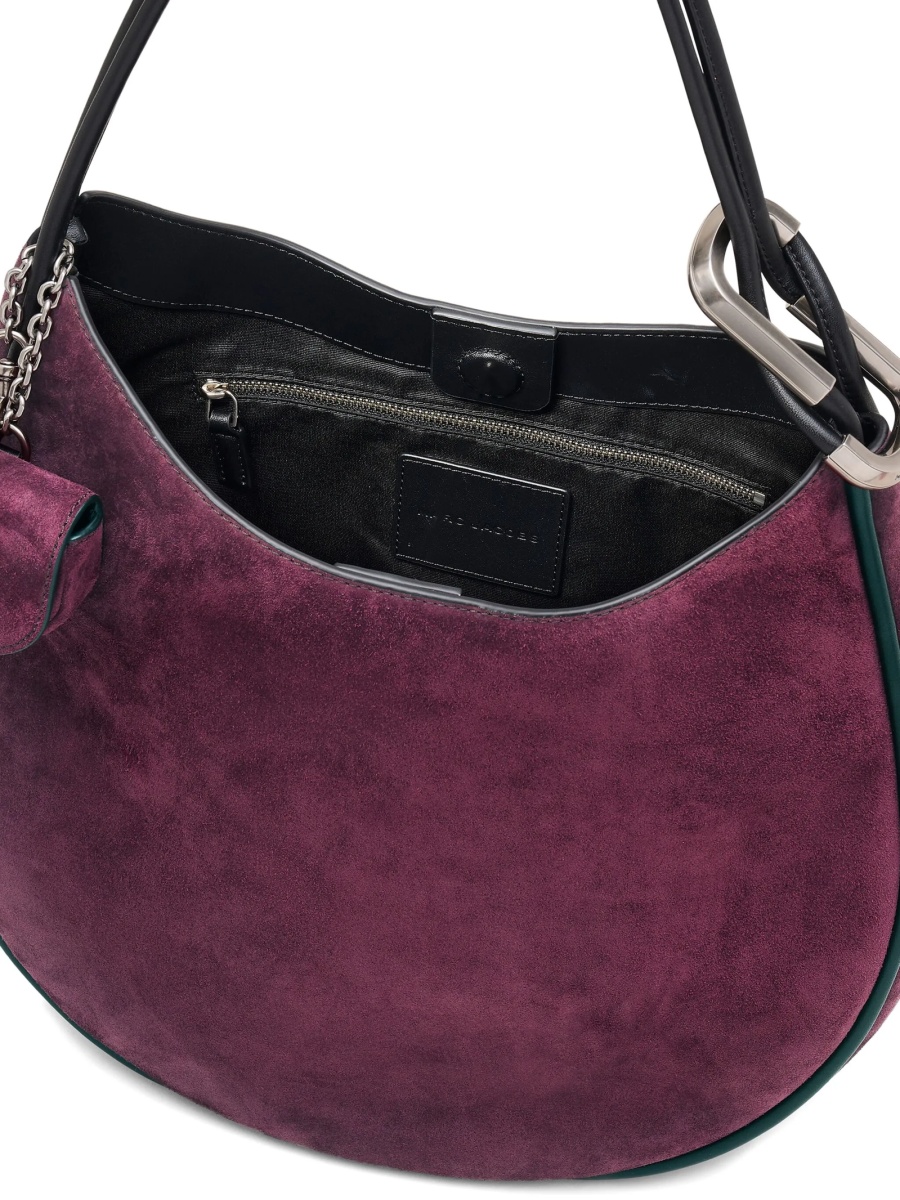 Geanta de umar Marc Jacobs violet din piele intoarsa - Img 4