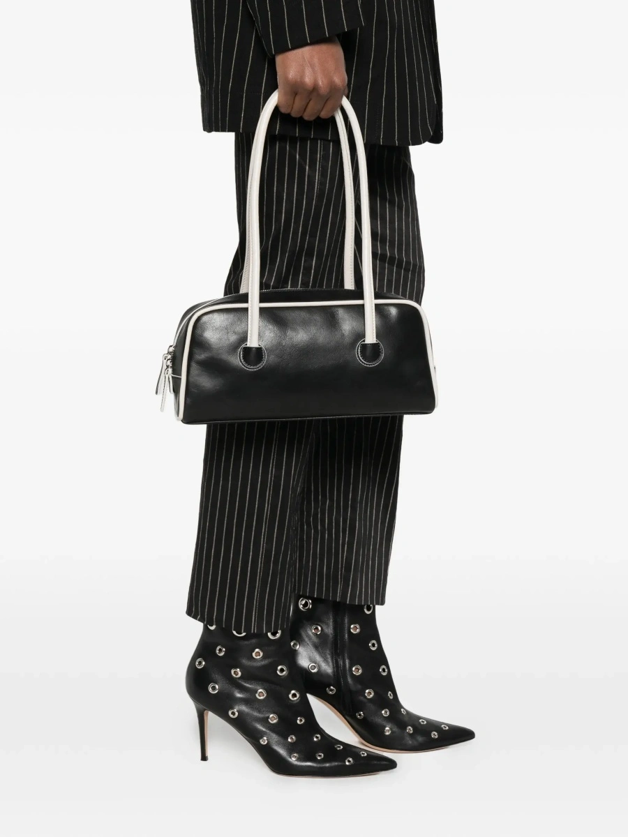 Geanta de umar Margesherwood neagra din piele 'Baguette' - Img 4