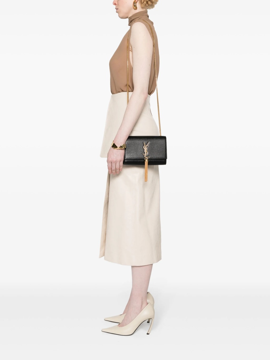 Geanta de umar Saint Laurent Kate neagra din piele - Img 2