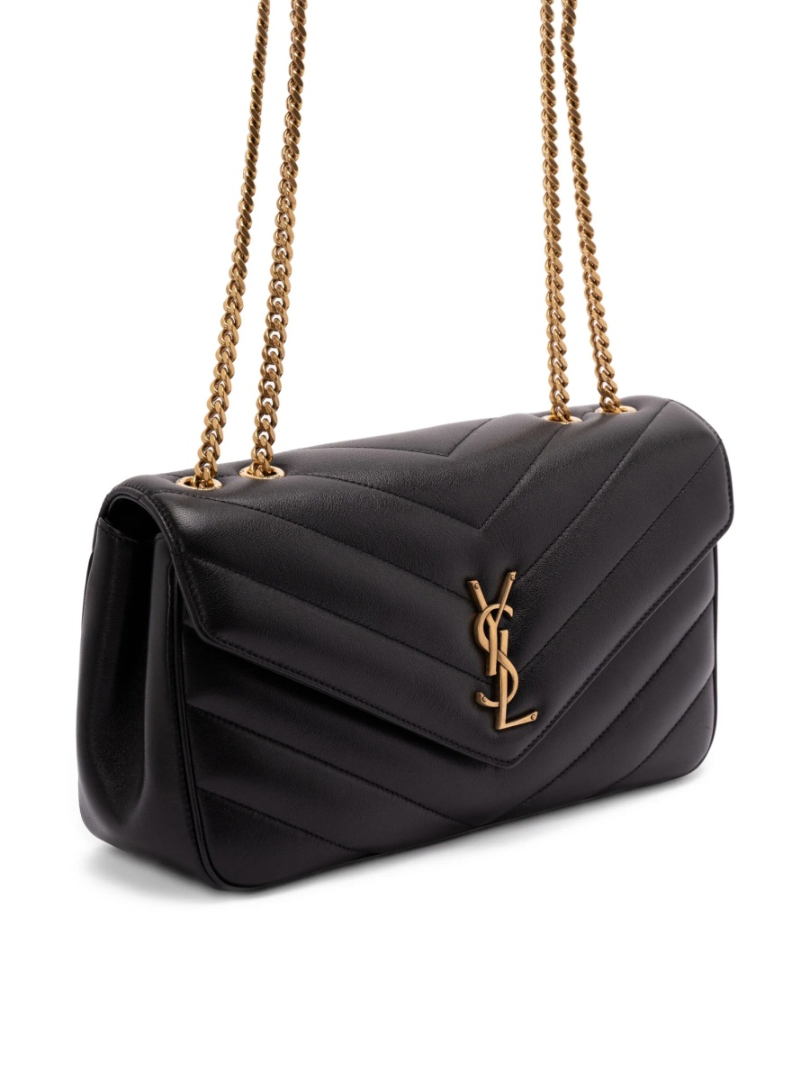 Geanta de umar Saint Laurent Loulou neagra din piele - Img 3