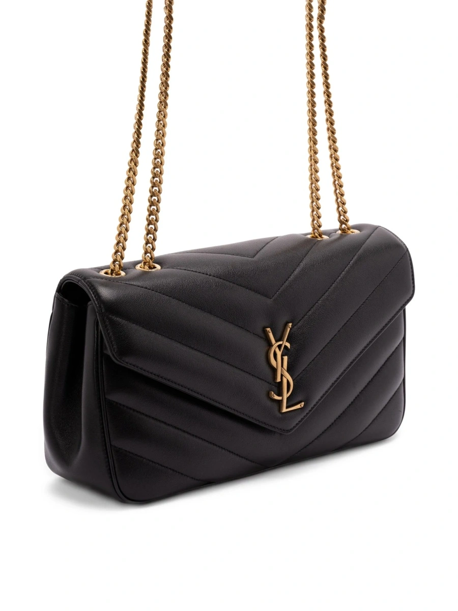 Geanta de umar Saint Laurent Loulou neagra din piele - Img 3