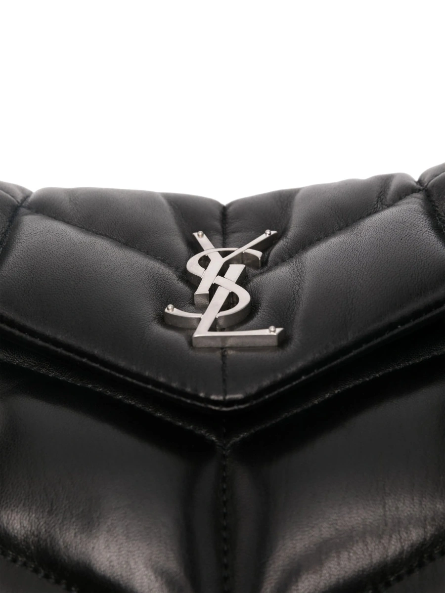 Geanta de umar Saint Laurent Loulou neagra din piele - Img 4