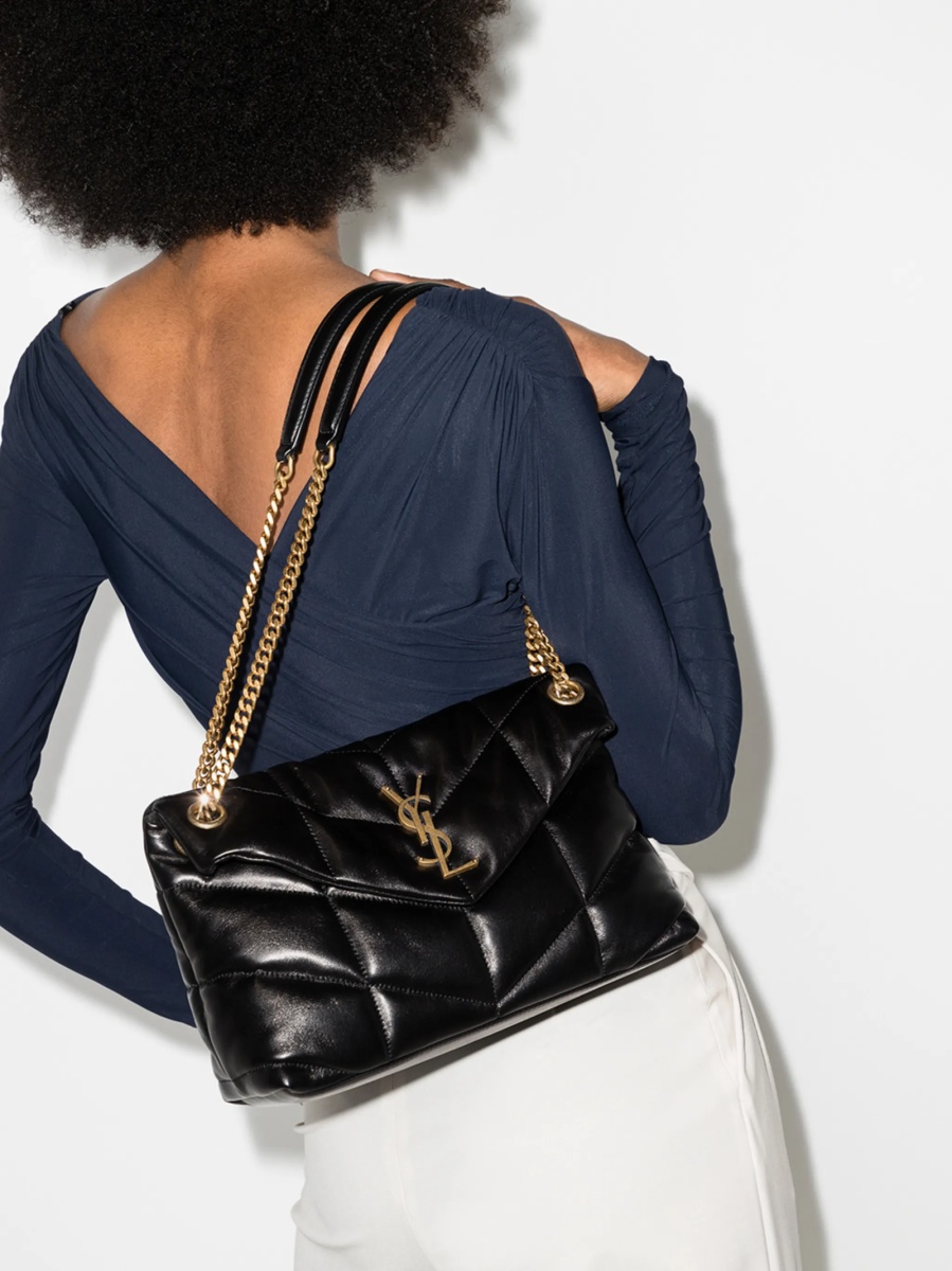 Geanta de umar Saint Laurent Loulou neagra - Img 2
