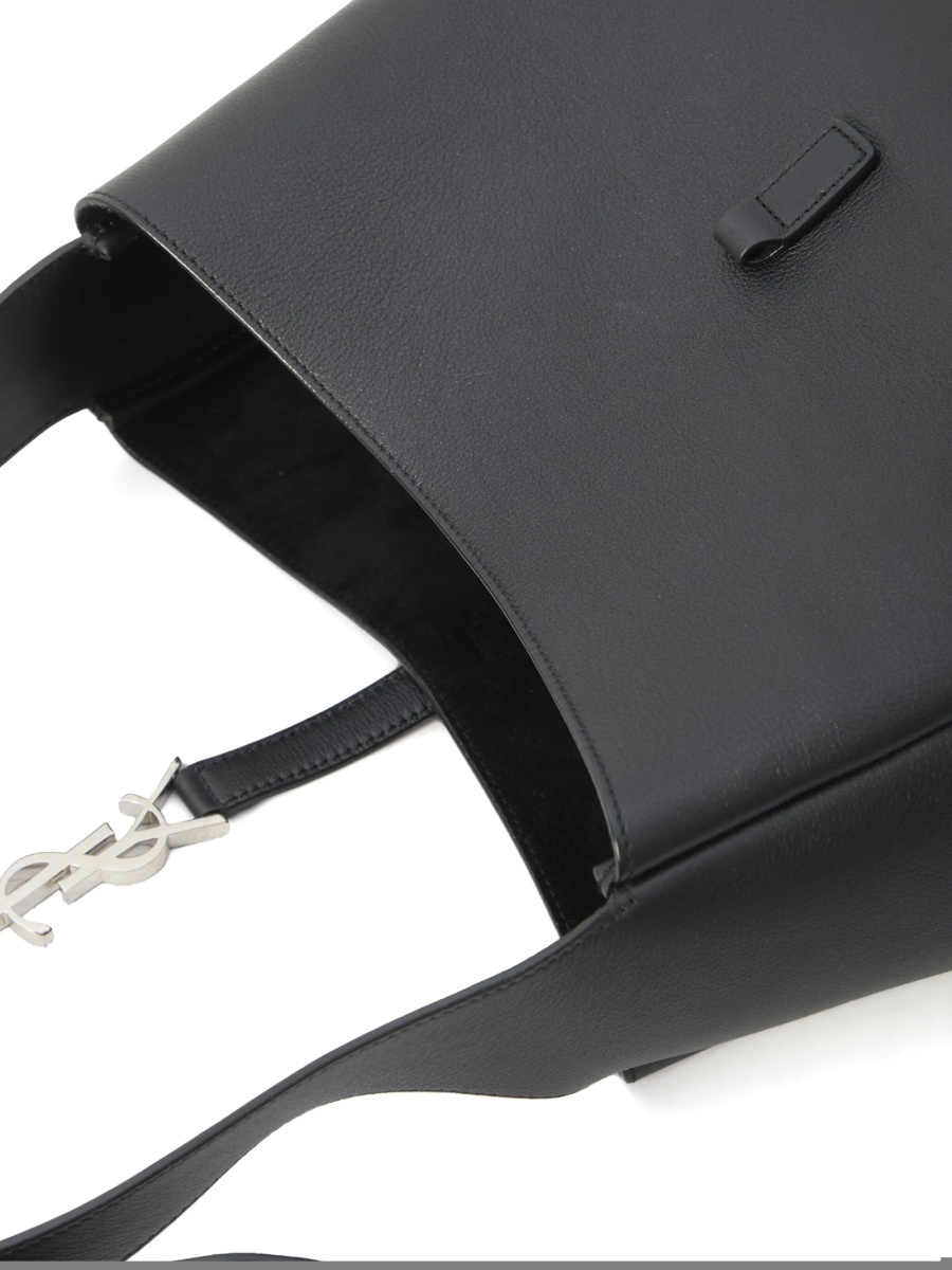 Geanta de umar Saint Laurent neagra din piele - Img 4