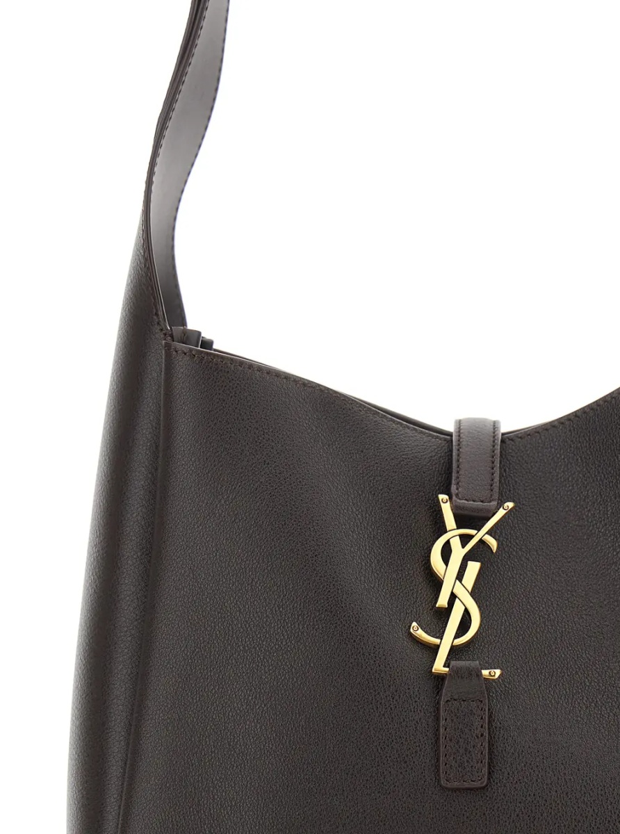 Geanta de umar Shoulder Bag 'Le 5 à 7' with Adjustable Strap and Cassandre Plate on the Front in Brown Leather for Women - Img 3