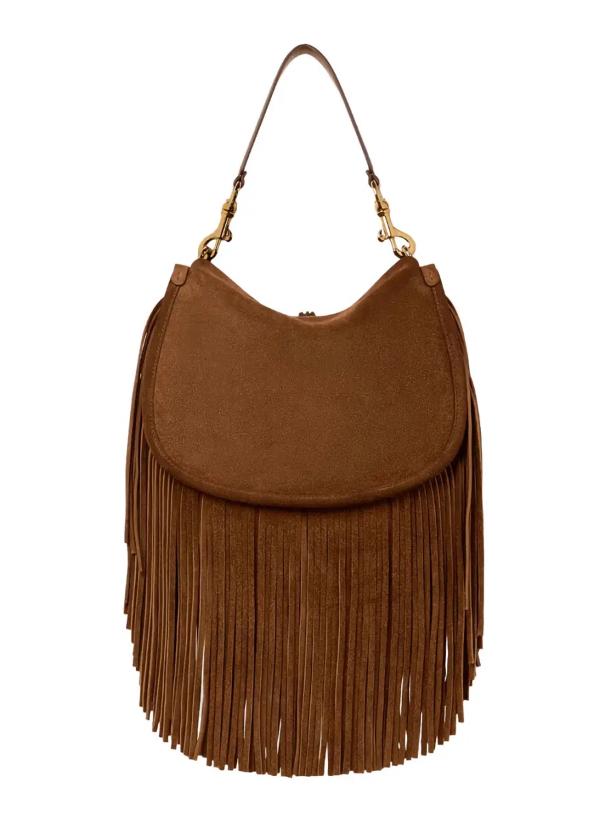 Geanta de umar Shoulder Bag 'PONY SUEDE BAG' with Brown Leather Details Woman - Img 2