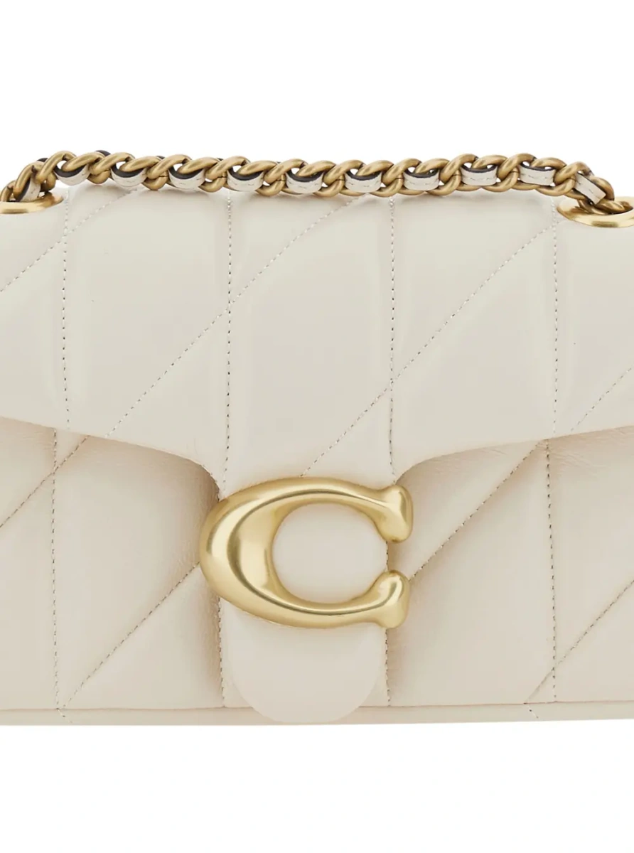 Geanta de umar Shoulder Bag 'Tabby 20' Quilted with White Leather Straps for Women - Img 3