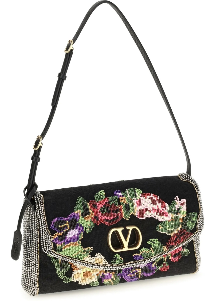 Geanta de umar Small Devain embroidered Shoulder Bag - Img 2