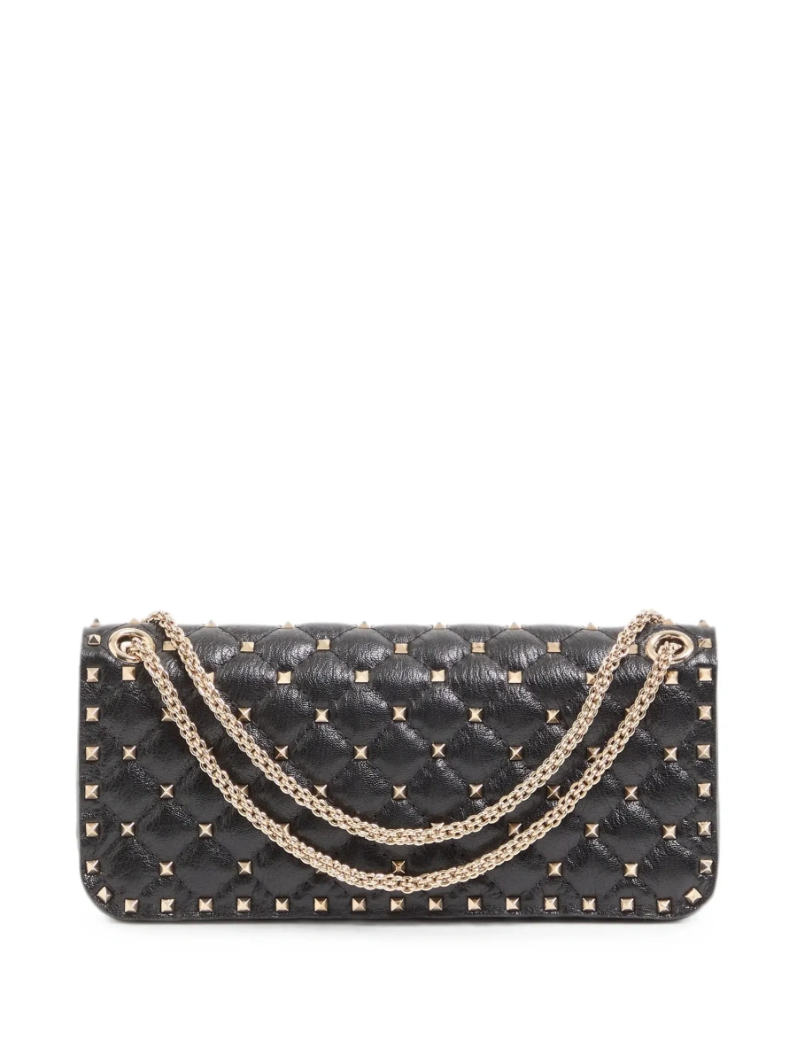 Geanta de umar SMALL SHOULDER BAG | ROCKSTUD SPIKE | CAPRETTO LUCIDO SOFT/PLATINUM STUDS - Img 4