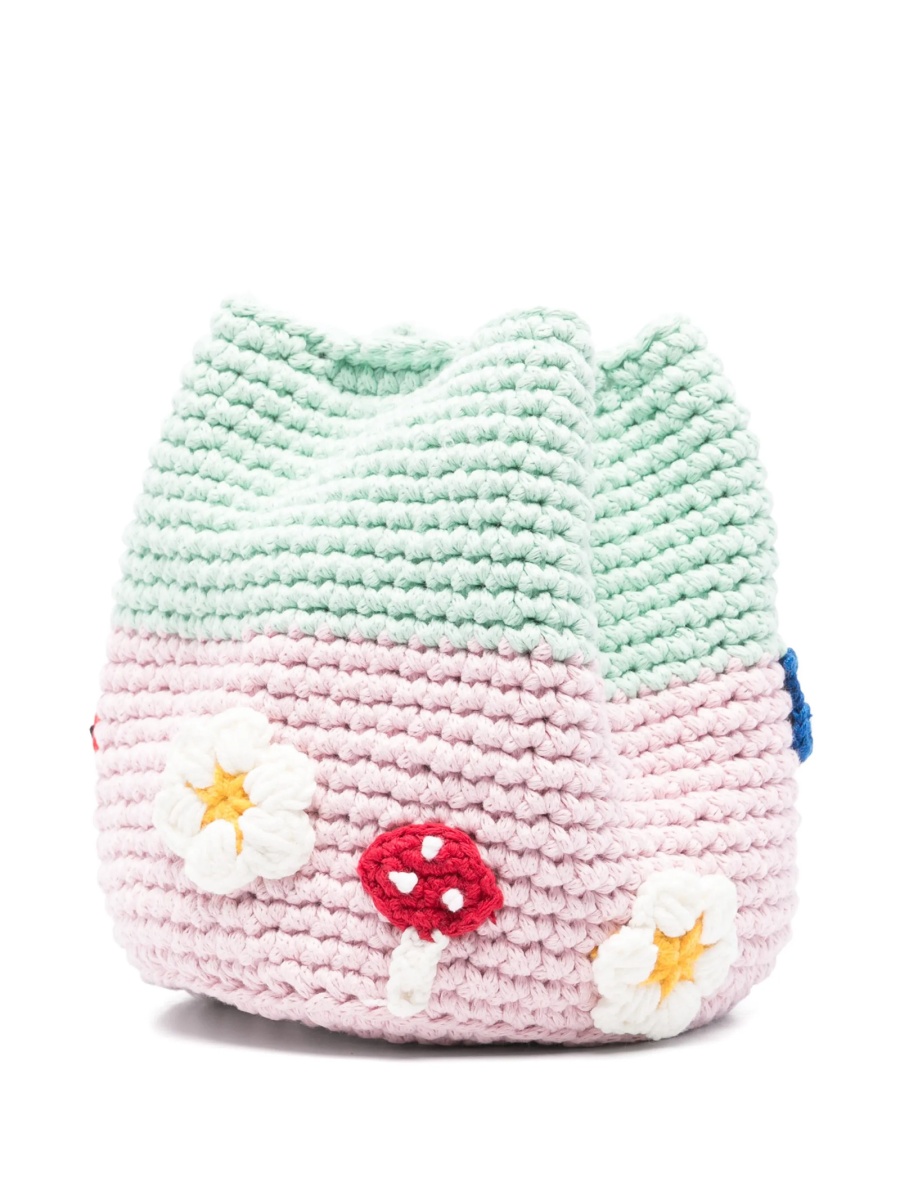 Geanta de umar Stella McCartney verde din bumbac - Img 2