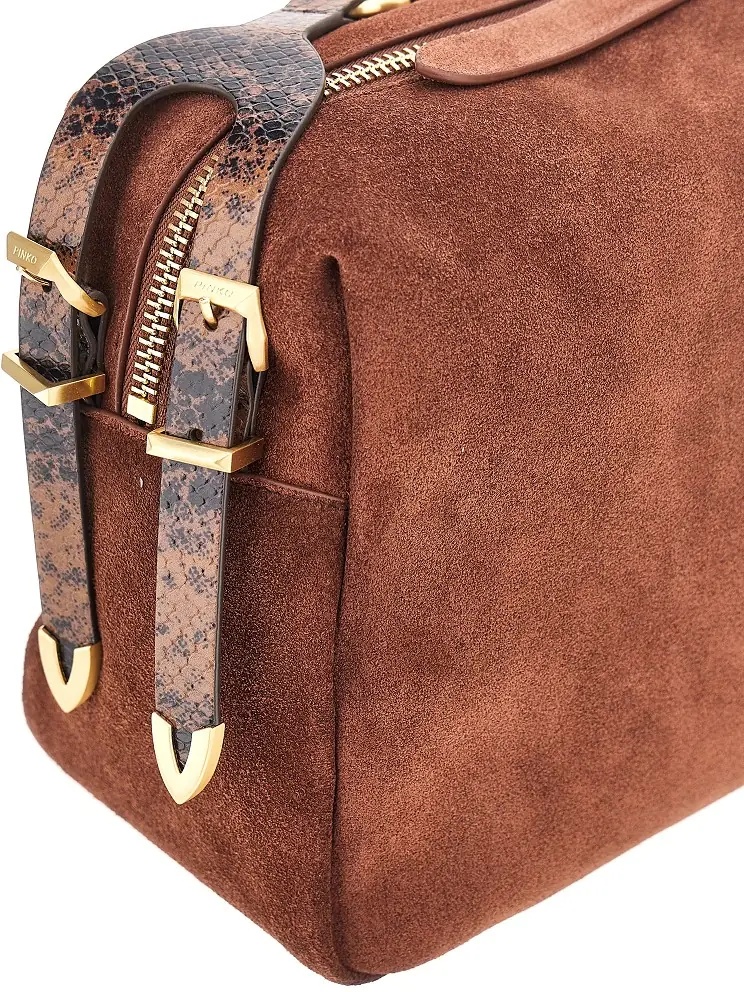 Geanta de umar Suede leather large 'Keeper' shoulder bag - Img 4