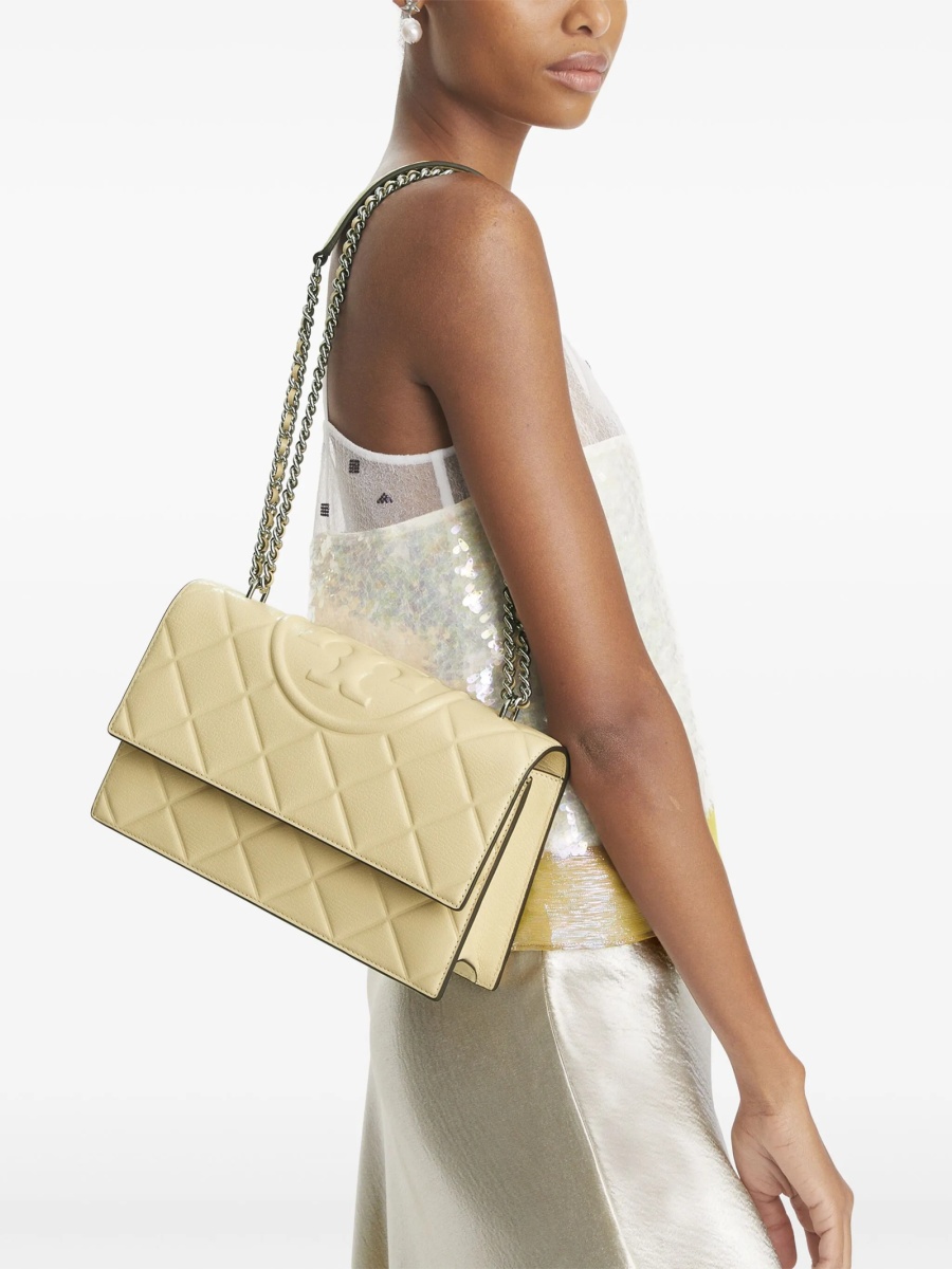 Geanta de umar Tory Burch fleming neutra din piele - Img 2