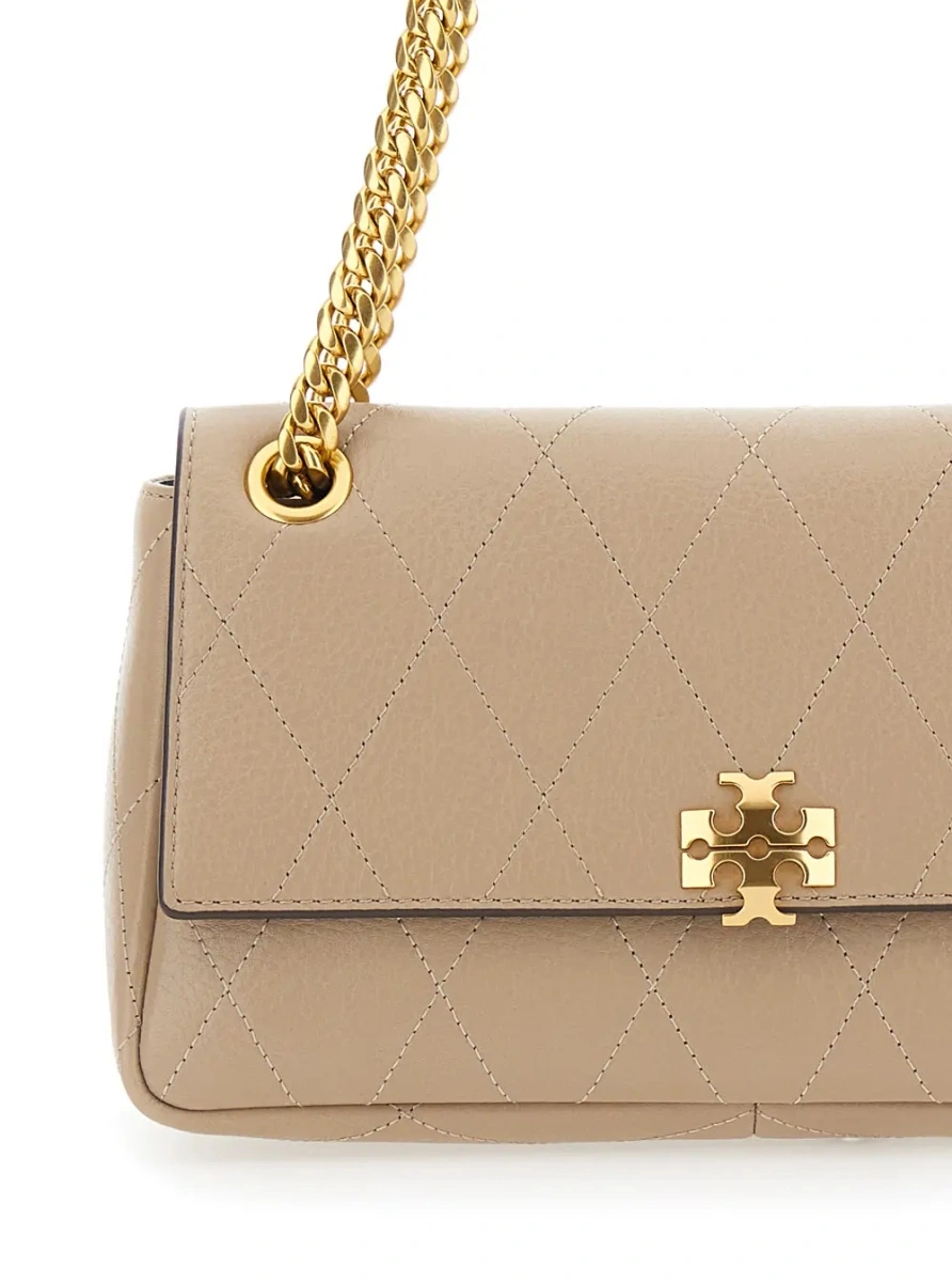 Geanta de umar Tory Burch gri din piele intoarsa - Img 3
