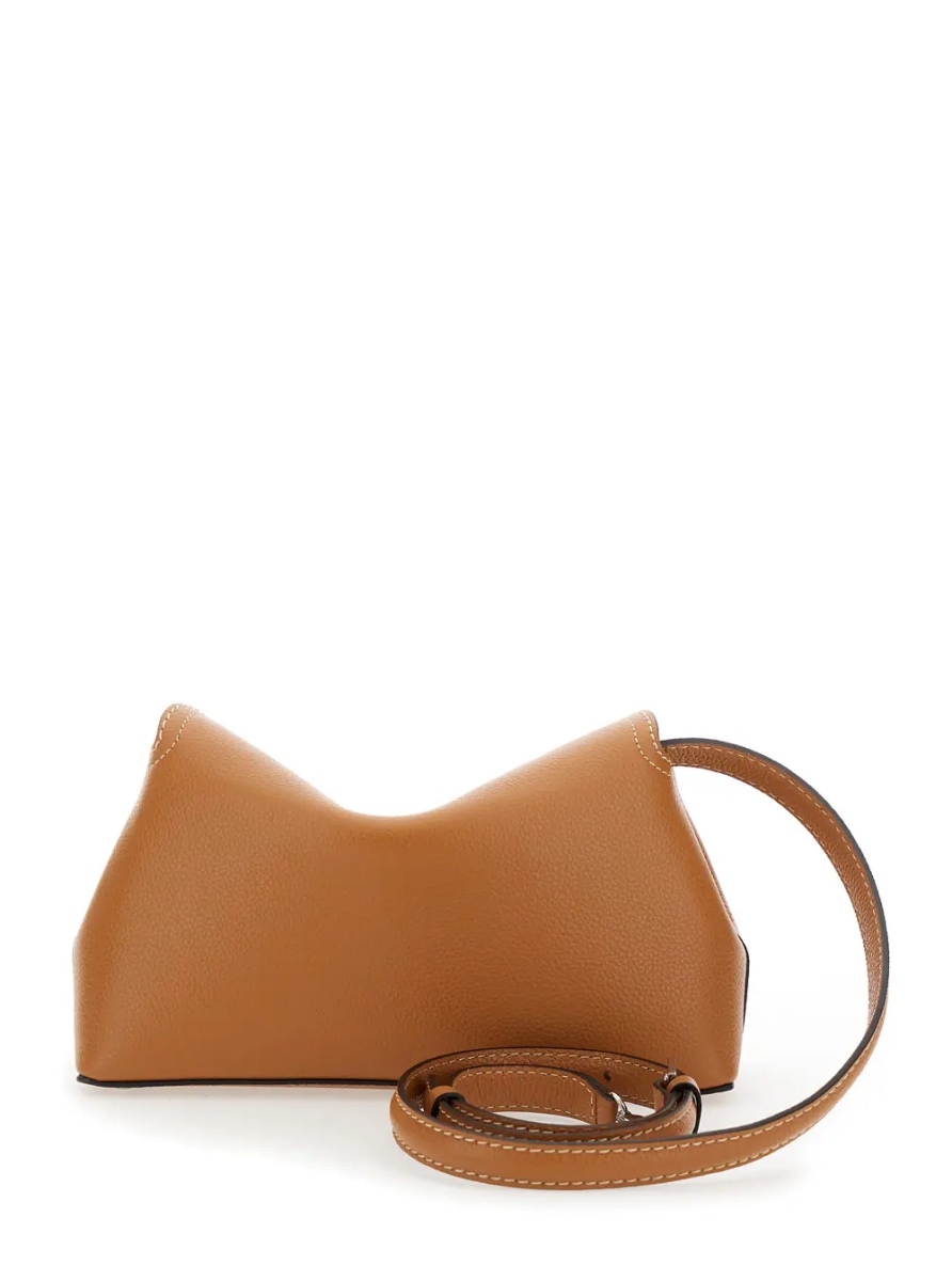 Geanta de umar TOTÊME Borwn Crossbody bag 'T-Lock' with T Closure in Grained Leather for Women - Img 2