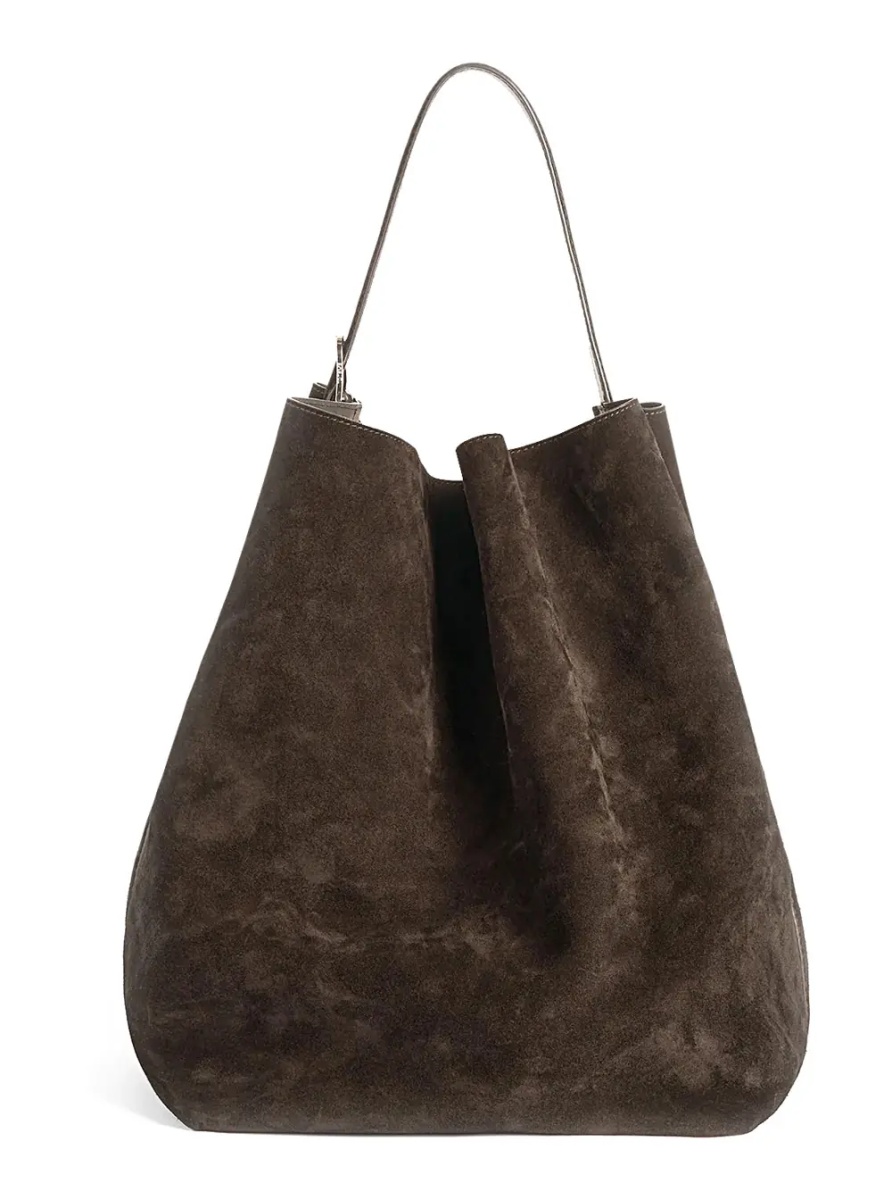 Geanta de umar TOTÊME Shoulder Bag 'Brown' with Adjustable Handle in Suede for Women - Img 2
